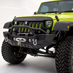 Rock Crawler Jeep Front Bumper With Fog Light Holes And Winch Plate For Jeep JK Models