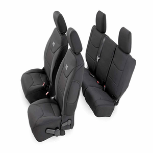 Rough Country 91002A Black Neoprene Seat Cover For 07-18 Jeep Wrangler JK Unlimited