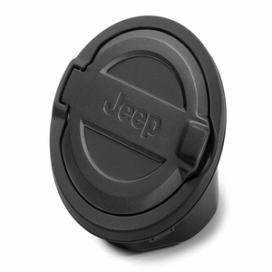 Mopar OEM 2018-2021 Jeep Wrangler JL Fuel Filler Door Black With Jeep Logo