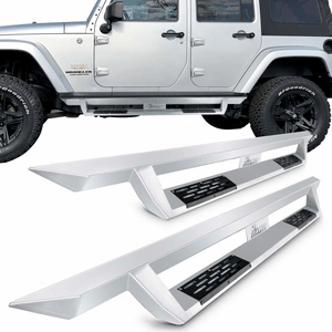 Speed Daddy Rock Sliders & Step Bars For Jeep Wrangler JK 4-Door 2007-2018 – Black Textured Finish