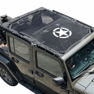 Jeep Wrangler JK SunShade Cover With Army Star For Jeep JK JKU 4-Door 2007-2017